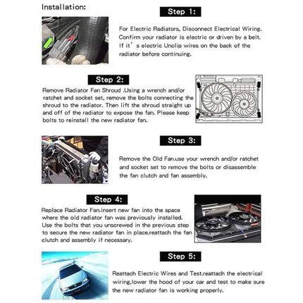 Car Transmission Oil Cooling Fan With Mounting Kit