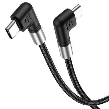 Elbow USB-C Cable for Everyday Device Charging and Syncing — braided 90-degree angled connector for gaming and desk use