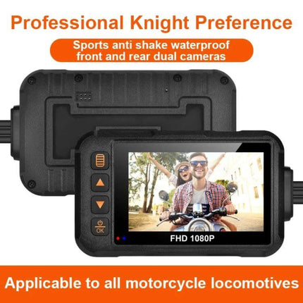 SE60 Waterproof Motorcycle DVR for Ride and Parking Monitoring dual-lens waterproof motorcycle DVR with 720P front and 480P rear
