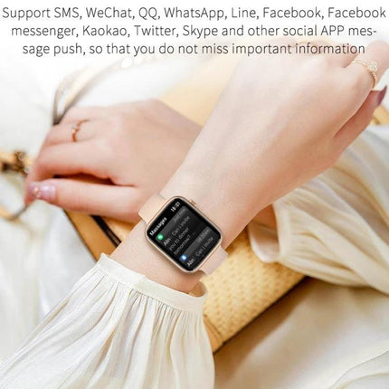 HT15 Smart Watch for Everyday Health and Activity Tracking showing notification screen and heart-rate tracking on a wrist