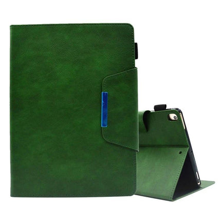 Suede Texture Leather Case with Magnetic Clasp for iPad 10th Gen in green, textured protective cover with hands-free horizontal stand