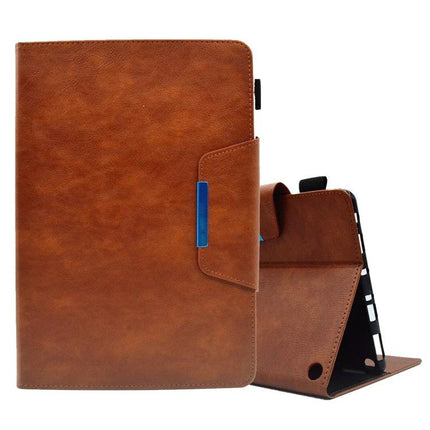 Suede Leather Protective Case for Samsung Galaxy Tab A 8.0 2019 brown PU leather folio with stand card slots and TPU shell