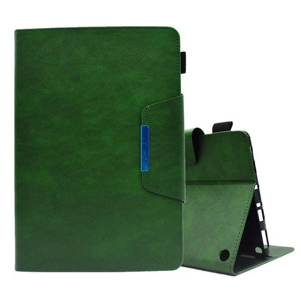 Suede Leather Protective Case for Samsung Galaxy Tab A 8.0 2019 in green PU leather with stand, card slots and TPU shell for hands-free use