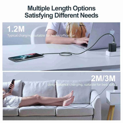 Joyroom USB-C Cable for Daily Device Charging at Home and Travel - multiple length options 1.2m 2m 3m for laptop tablet phone charging at home and travel