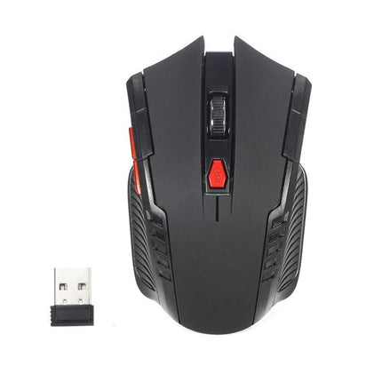 Wireless Mouse with Adjustable DPI for Everyday Office Work - black ergonomic wireless mouse with USB receiver and DPI button