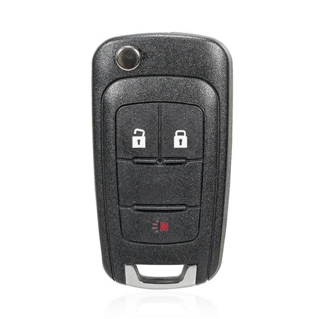 Opel Replacement Key Case with Foldable Blade and 3 Buttons - black replacement shell for Opel Chevrolet Buick, fits existing electronics