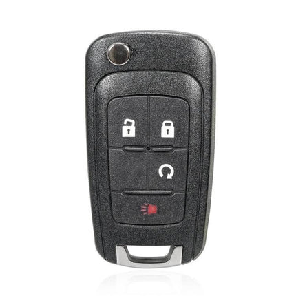 Opel Replacement Key Case with Foldable Blade and 3 Buttons - black 3-button shell for Opel Chevrolet Buick, fits existing electronics, durable replacement