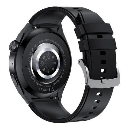 Experience Everyday Convenience with a HDT Smart Watch - black 1.6-inch full-touch health-tracking smartwatch rear view