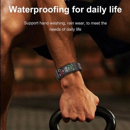 Silicone Band Smart Watch for Everyday Activity Tracking on wrist showing waterproof and fitness tracking during workout