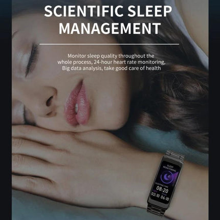 Smart Watch for Everyday Fitness and Communication Tracking showing sleep monitoring on wrist during rest