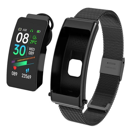 Daily Companion Smart Watch for Active Lifestyles black metal band fitness tracker showing heart rate, steps and activity reminders