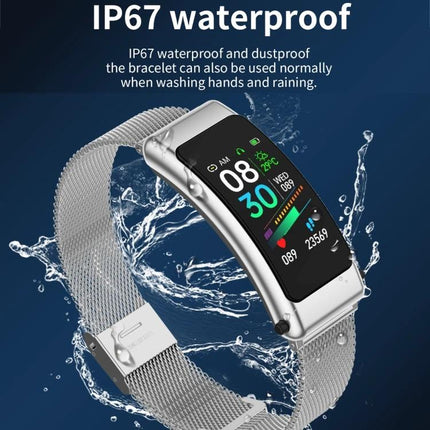 Daily Companion Smart Watch for Active Lifestyles showing IP67 waterproof fitness tracker with heart rate and activity display