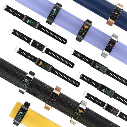 Daily Companion Smart Watch for Active Lifestyles displaying multiple color bands and activity screens on a clean white background