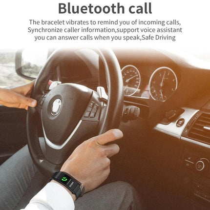 Daily Companion Smart Watch for Active Lifestyles showing Bluetooth call alert while driving, heart-rate and activity tracking on wrist