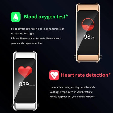 Daily Companion Smart Watch for Active Lifestyles showing blood oxygen 98% and heart rate detection on wearable displays