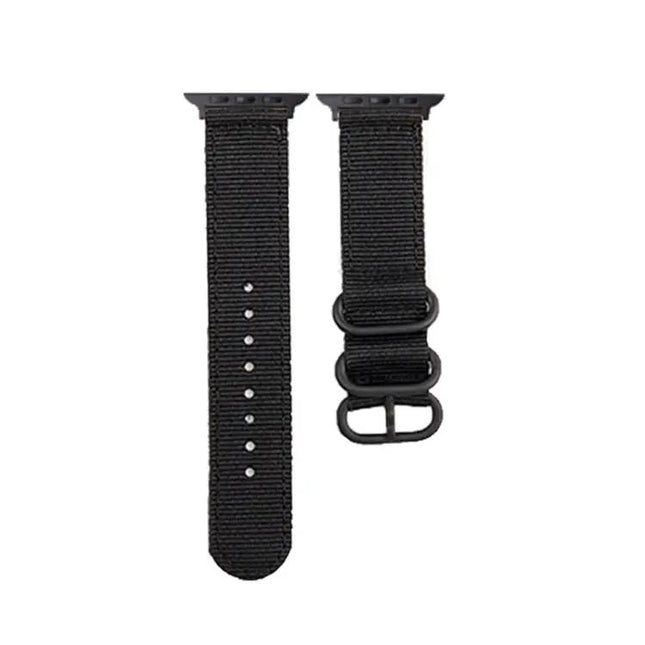 Black Canvas Buckle Watch Band For Apple Watch 41/45mm | Syndmart