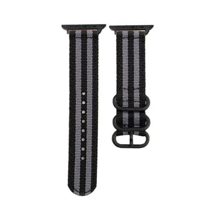 Black Canvas Buckle Watch Band For Apple Watch 41/45mm | Syndmart