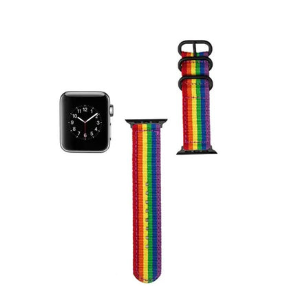 Black Canvas Buckle Watch Band For Apple Watch 41/45mm