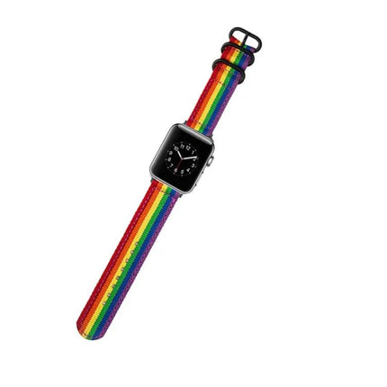 Black Canvas Buckle Watch Band For Apple Watch 41/45mm | Syndmart