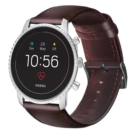Genuine Oil Wax Leather Watch Band For Fossil And Huawei