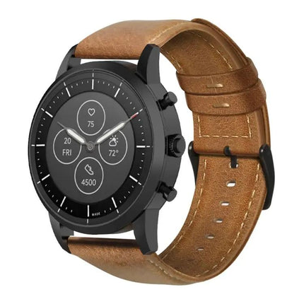 Genuine Oil Wax Leather Watch Band For Fossil And Huawei