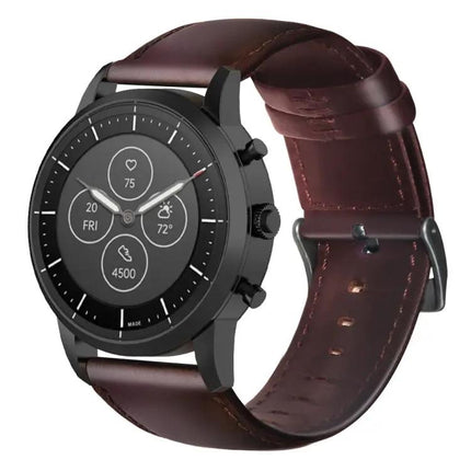 Genuine Oil Wax Leather Watch Band For Fossil And Huawei