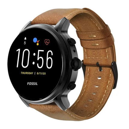 Genuine Oil Wax Leather Watch Band For Fossil And Huawei
