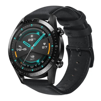 Genuine Oil Wax Leather Watch Band For Fossil And Huawei