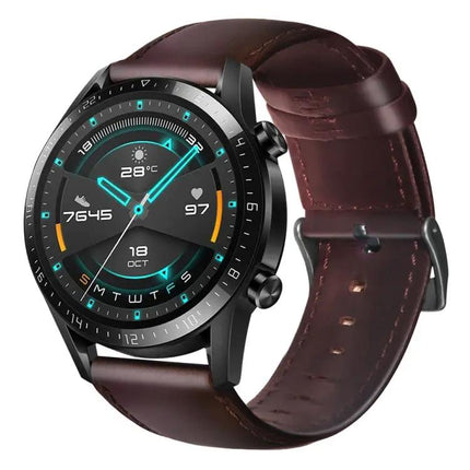 Genuine Oil Wax Leather Watch Band For Fossil And Huawei