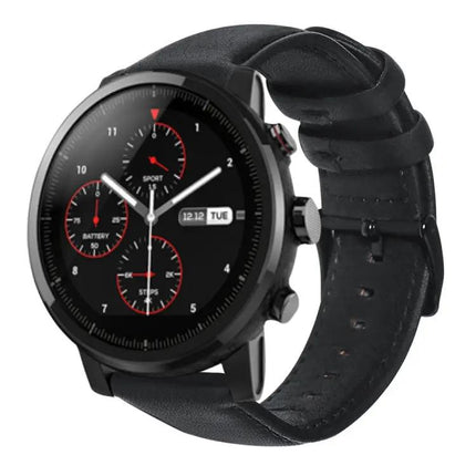 Oil Wax Leather Watch Band For Amazfit GTR 47mm TicWatch