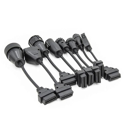 Truck Diagnostic Cable for Everyday Vehicle Maintenance - set of black vehicle diagnostic adapter cables for routine truck checks