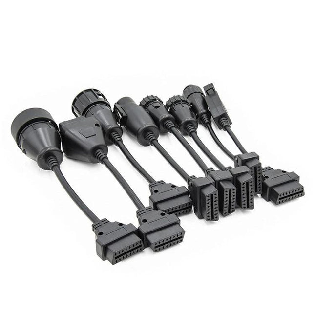 Truck Diagnostic Cable for Everyday Vehicle Maintenance - set of black vehicle diagnostic adapter cables for routine truck checks