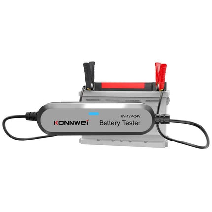 KONNWEI Battery Tester for Daily Vehicle Maintenance Checks - compact Bluetooth car battery tester with clamps for routine checks