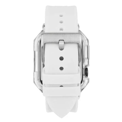 Clear Polycarbonate Case Silicone Band Apple Watch 41/45mm