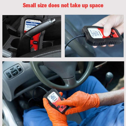 KONNWE Device for Routine Mercedes Car Maintenance compact handheld scanner shown in use inside Mercedes, easy engine fault checks