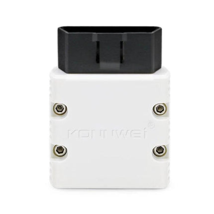 Practical KONNWEI Scanner for Everyday Vehicle Maintenance - white OBD II diagnostic dongle showing connector and casing