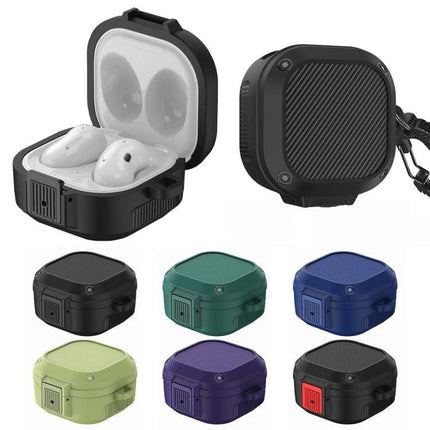 Silicone Case for Samsung Earbuds with Carabiner for Daily Use - rugged protective silicone charging case in multiple colors