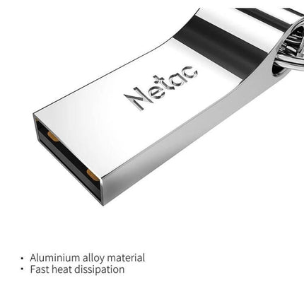 Netac U275 64GB USB Flash Drive for Secure Data Storage - sleek metal USB flash drive for reliable backup and secure file transfer