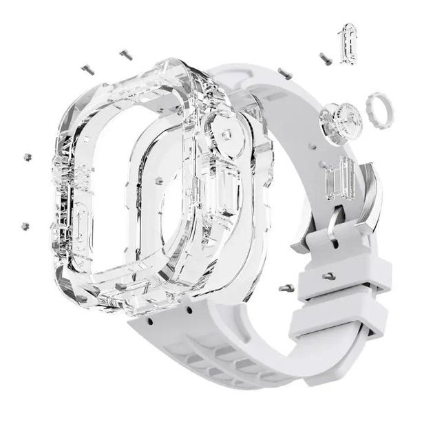 Fluorine Rubber Clear Armor Strap For Apple Watch Ultra 49mm | Syndmart