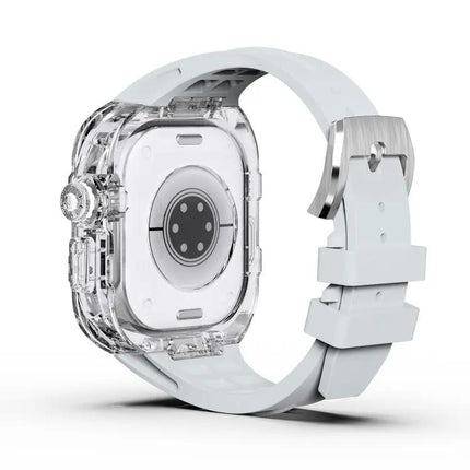 Fluorine Rubber Clear Armor Strap For Apple Watch Ultra 49mm