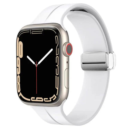 Magnetic Folding Clasp Silicone Watch Band Apple Watch 41mm