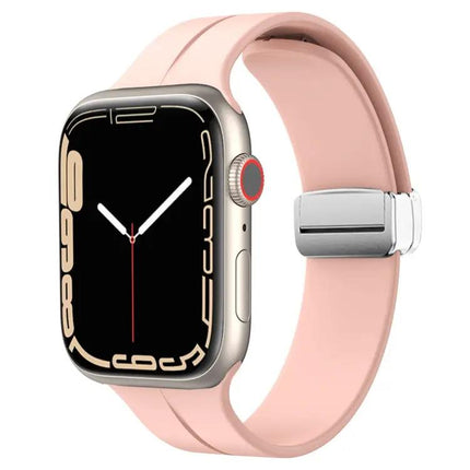 Magnetic Folding Clasp Silicone Watch Band Apple Watch 41mm