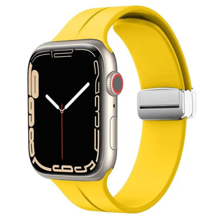 Magnetic Folding Clasp Silicone Watch Band Apple Watch 41mm