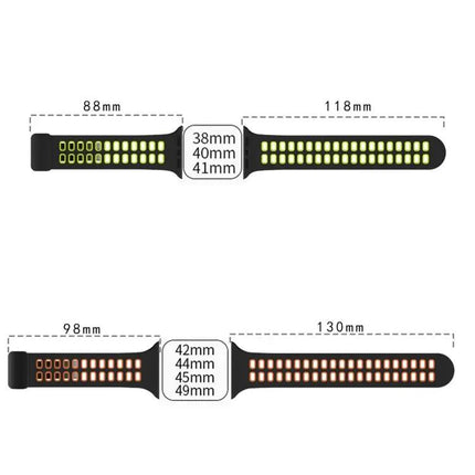 Silicone Watch Band Magnetic Fold Clasp For Apple Watch 41mm