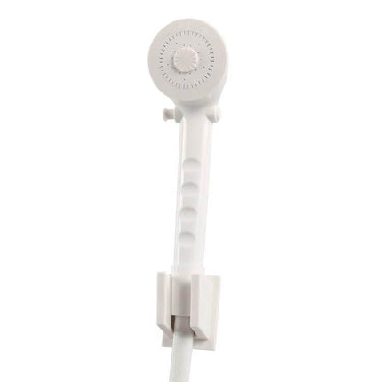 Flexible 1.5m Shower Pipe For Bathroom Use Easy Install - white handheld shower hose with simple tool-free connector and wall mount