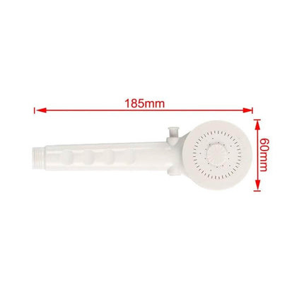 Flexible 1.5m Shower Pipe For Bathroom Use Easy Install white handheld shower head dimensions 185mm x 60mm tool-free connection ABS connector
