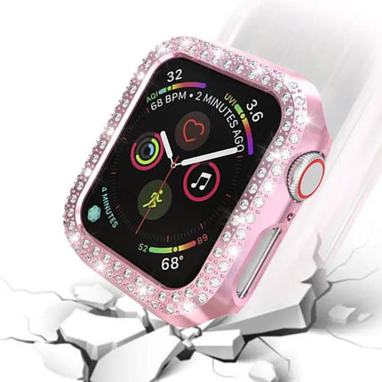 Double Row Diamond PC Protective Case For Apple Watch 44mm