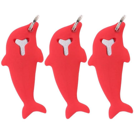 Dolphin-Shaped SIM Card Eject Tool Set for Smartphones red silicone 3pcs keyring set with 2-in-1 eject needle