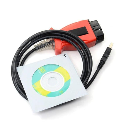 Essential Cable for Home Vehicle Maintenance Tasks red OBD diagnostic cable with USB and software CD for Jaguar Land Rover Toyota Volvo