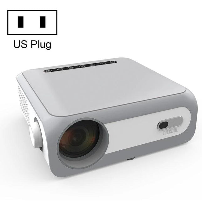 MECOOL KP1 Portable Smart Projector for Streaming Movies – white portable FHD LCD projector ideal for Netflix and family movie nights